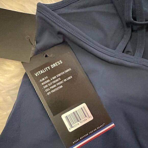 NWT Four Laps Vitality Tennis Dress in Midnight Navy Size Medium - Picture 6 of 6